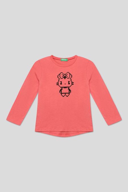 Хлопковая футболка с длинным рукавом Benetton 397₽
