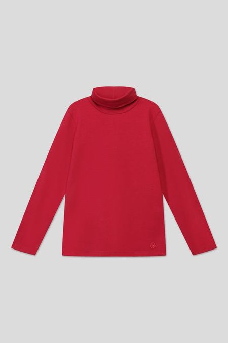 Однотонная водолазка из хлопка Benetton 442₽