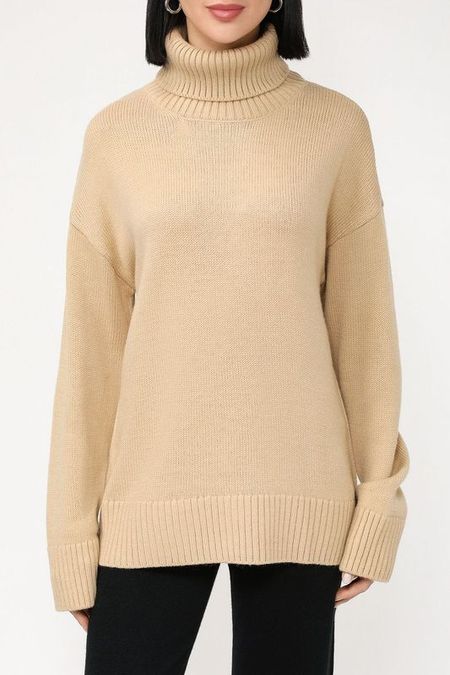 Вязаный свитер с воротником-стойкой BELUCCI 1950₽