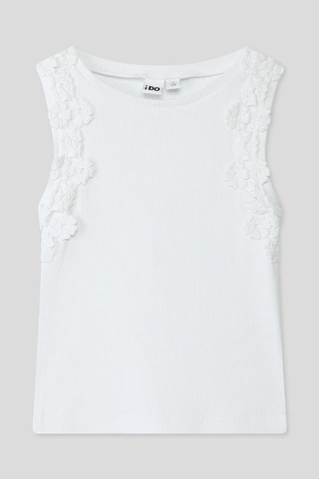 Топ хлопковый с кружевной отделкой IDO 892₽