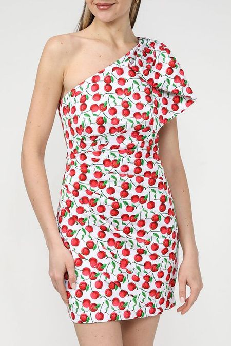 Платье ассиметричного кроя с бантом BELUCCI 4867₽