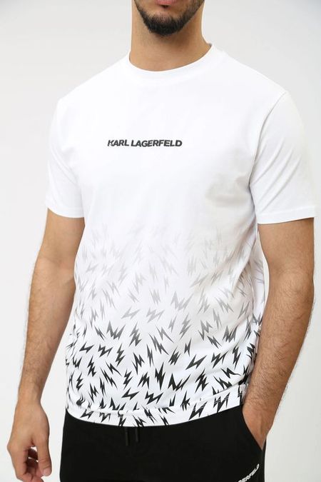 Футболка хлопковая с принтом Karl Lagerfeld 4912₽