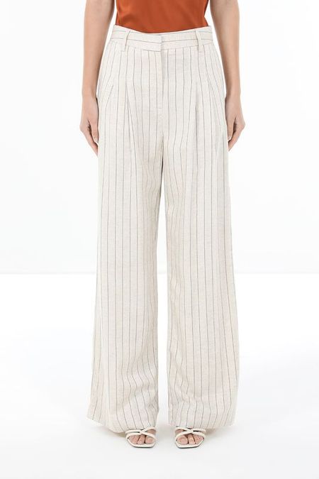 Брюки с защипами в полоску OVS 1635₽