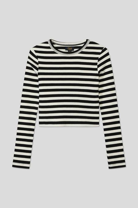 Хлопковый лонгслив в полоску OVS 780₽