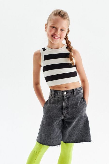 Жилет в полоску укороченный Silver Spoon Life 1430₽