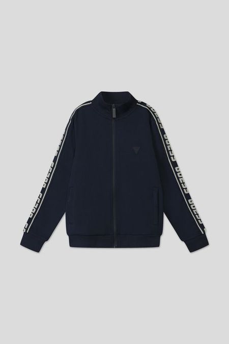 Хлопковая толстовка с отделкой с логотипами Guess 3630₽