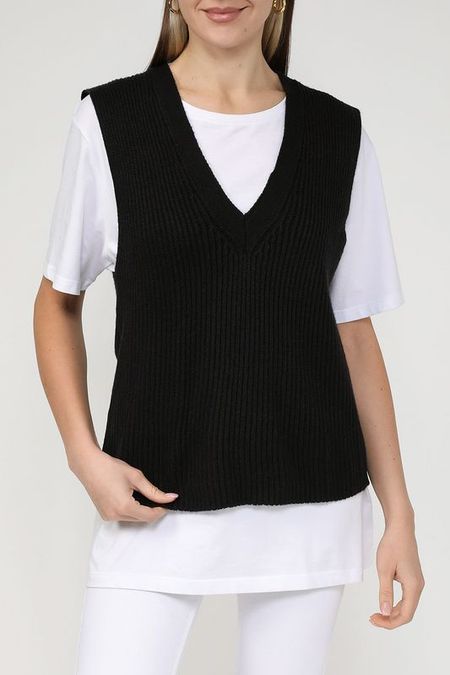 Хлопковый жилет с узором Piombo 1250₽