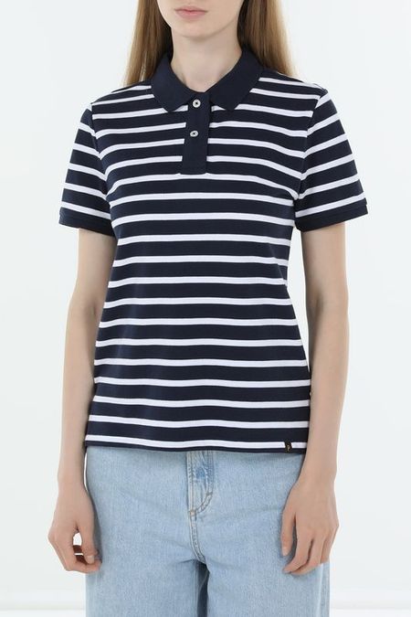 Поло хлопковое в полоску Piombo 1080₽