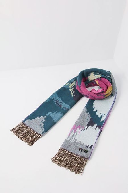 Шарф с принтом и кистями Fraas