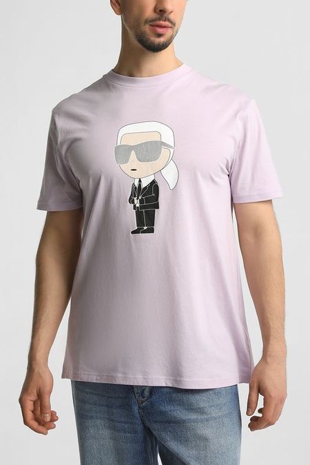 Футболка хлопковая с логотипом Karl Lagerfeld 5355₽