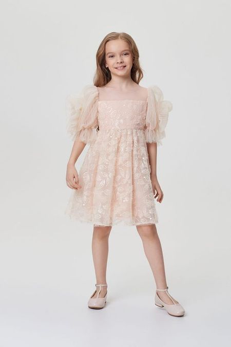 Платье из органзы с объемными рукавами Choupette 3555₽