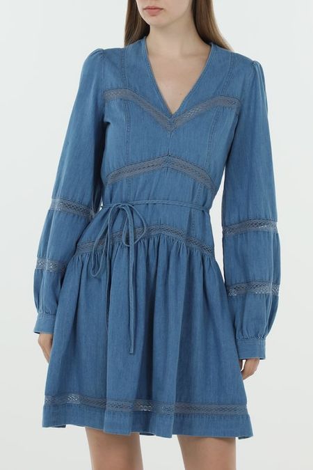 Платье хлопковое с кружевом TWINSET 14580₽