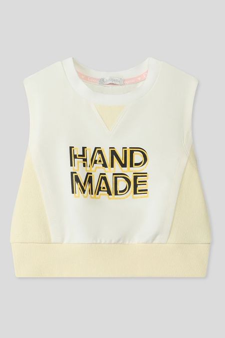 Топ хлопковый без рукавов с принтом Choupette 645₽