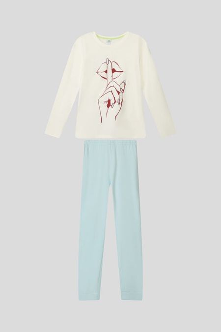 Хлопковая пижама с принтом Sanetta 1852₽