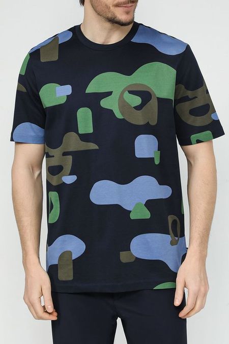 Футболка хлопковая с принтом BOSS 5392₽