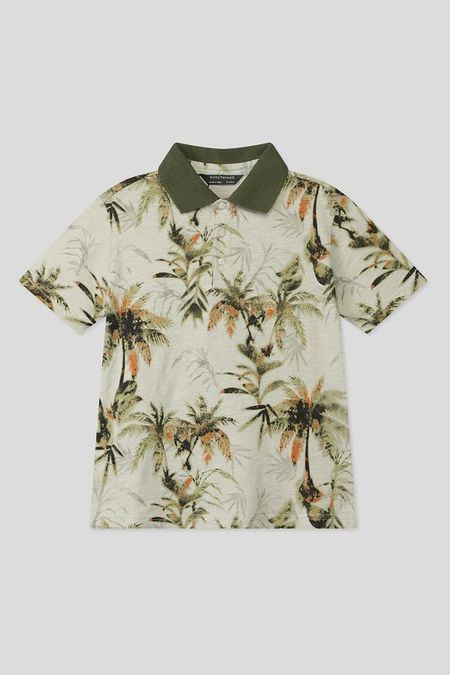 Поло хлопковое с принтом Nukutavake 1670₽