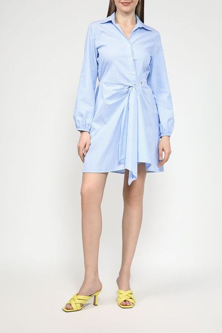 Платье-рубашка в полоску с декоративным узлом Rinascimento 4245₽