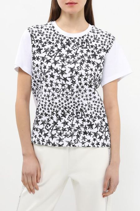 Футболка хлопковая с принтом EMPORIO ARMANI 10597₽