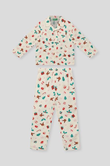 Пижама хлопковая с принтом Benetton Undercolors 3742₽