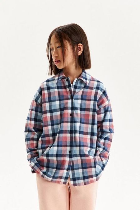 Рубашка на кнопках хлопковая в клетку Silver Spoon Life 5790₽