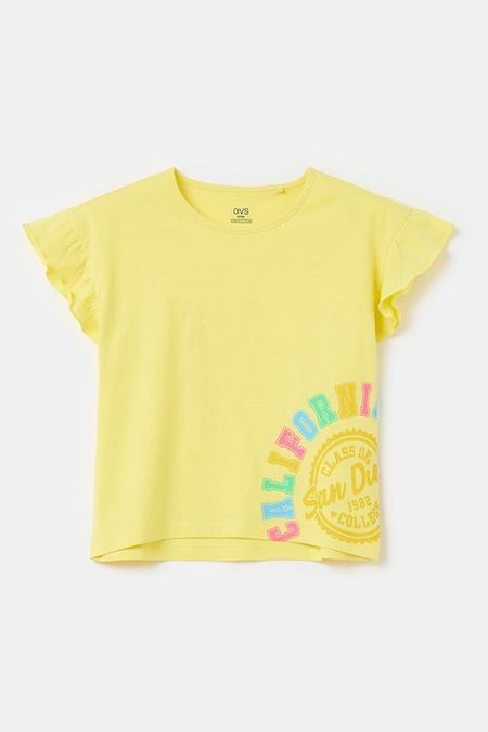 Футболка хлопковая с принтом OVS 240₽