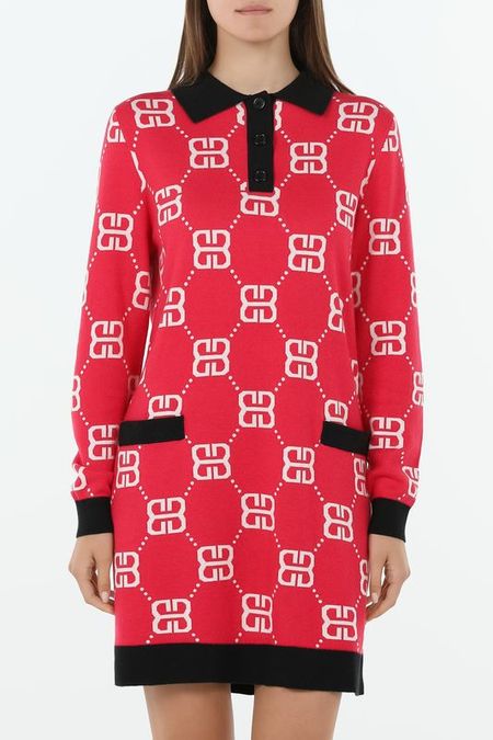 Платье трикотажное с отложным воротником BELUCCI 5767₽