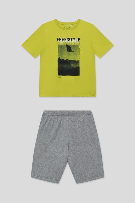 Пижама хлопковая с принтом Sanetta 3742₽