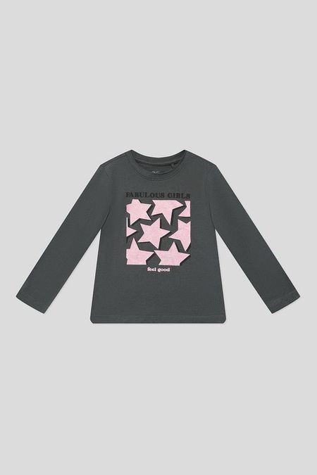 Лонгслив хлопковый с принтом OVS 465₽