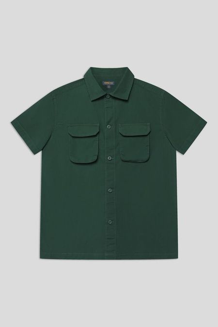 Рубашка хлопковая с коротким рукавом и карманами OVS 735₽