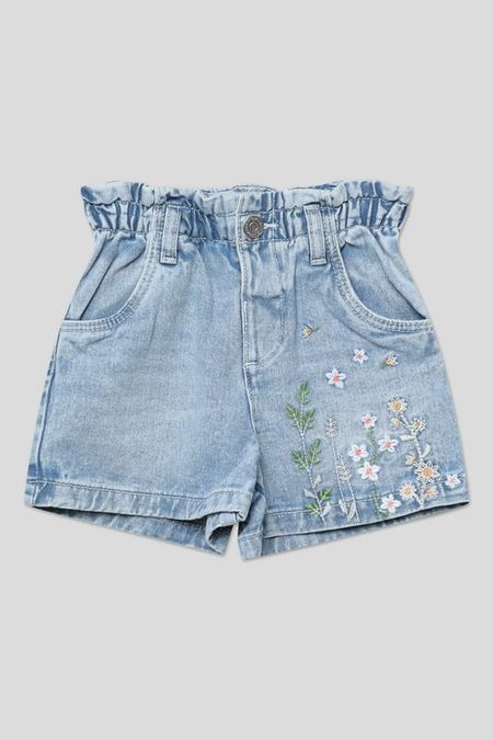 Шорты джинсовые на эластичном поясе с вышивкой Republic of Denim 622₽