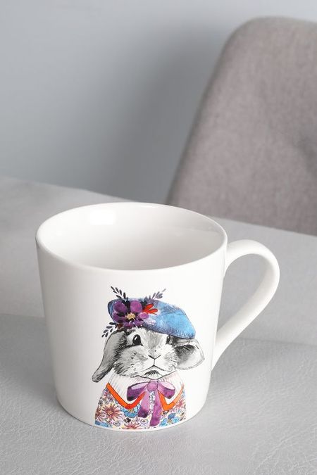 Кружка фарфоровая с принтом Mikasa Rabbit Kitchen Craft 1192₽