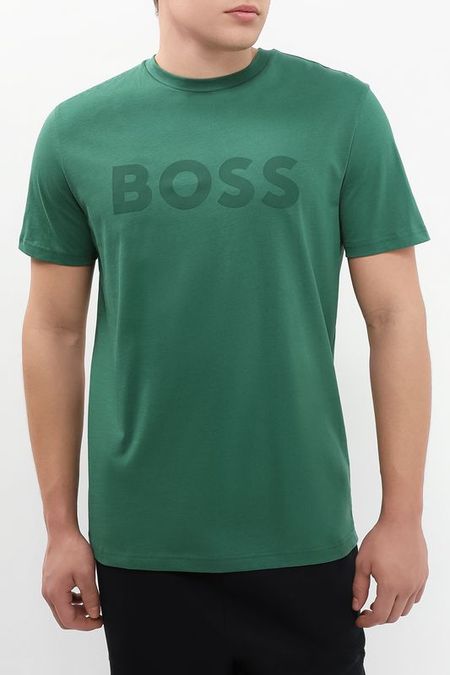 Футболка хлопковая с логотипом BOSS 3982₽