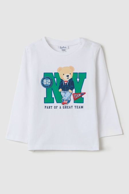 Лонгслив хлопковый с принтом Fagottino 622₽