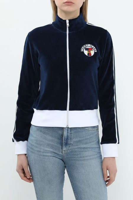 Толстовка хлопковая на молнии с логотипом Tommy Jeans 11542₽