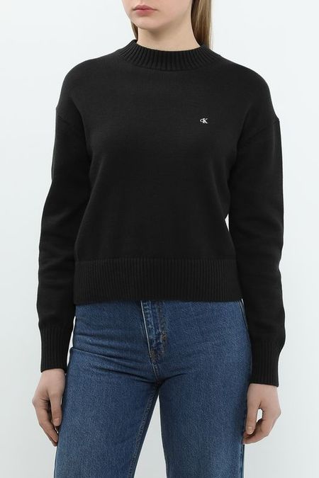 Джемпер хлопковый с воротником стойкой Calvin Klein Jeans 7500₽