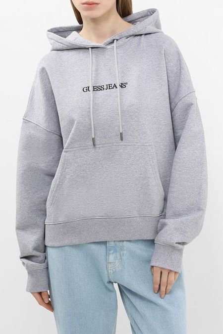 Худи хлопковое с карманом Guess Jeans 5662₽