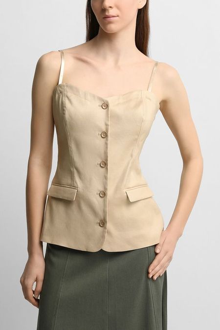 Жилет с добавлением льна на бретельках Guess 8340₽