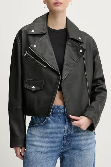 Куртка-косуха кожаная байкерская HUGO 31492₽