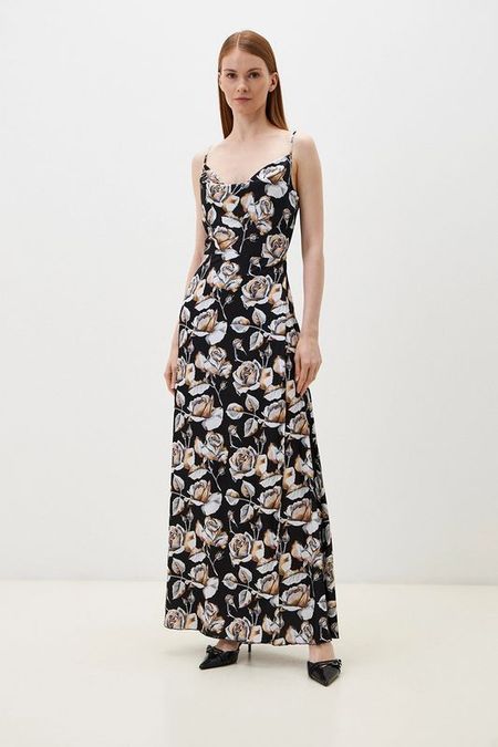 Платье макси на бретельках с принтом BELUCCI 11542₽