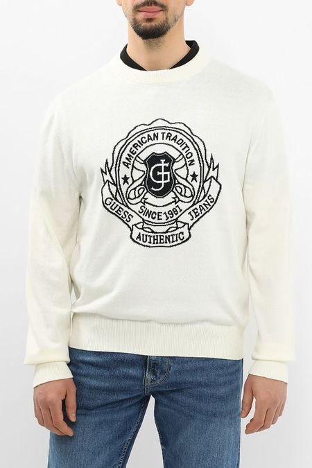 Джемпер хлопковый с принтом Guess Jeans 6450₽