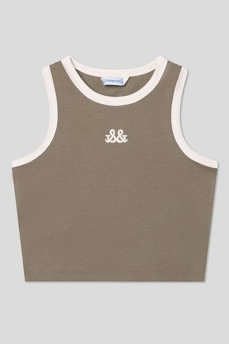 Топ хлопковый без рукавов с контрастными деталями Mayoral 973₽