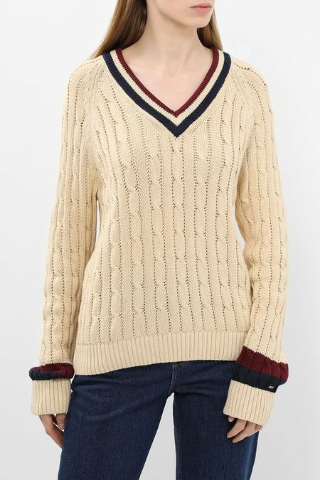 Пуловер хлопковый текстурный Tommy Hilfiger 12435₽