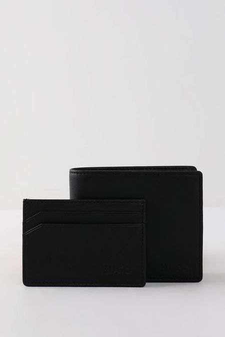 Набор подарочный из картхолдера и портмоне из кожи HUGO 13192₽