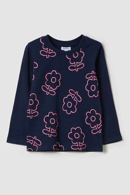 Лонгслив хлопковый с принтом Fagottino 307₽