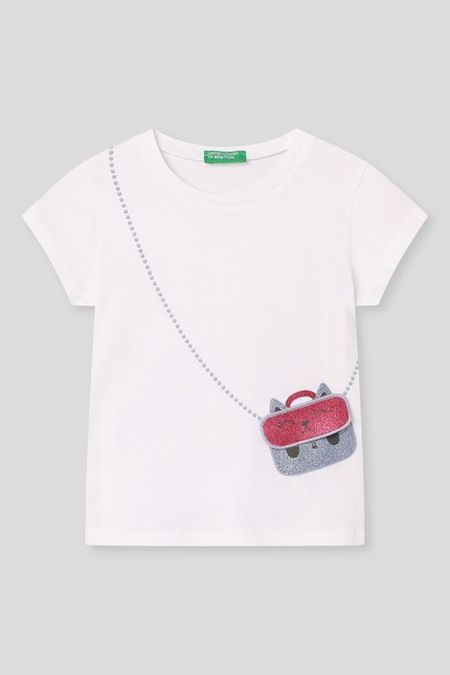 Футболка хлопковая с принтом Benetton 1042₽