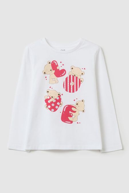 Лонгслив хлопковый с принтом OVS 517₽