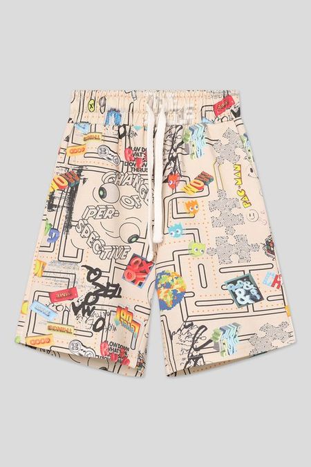 Шорты хлопковые на кулиске с принтом Choupette 1987₽