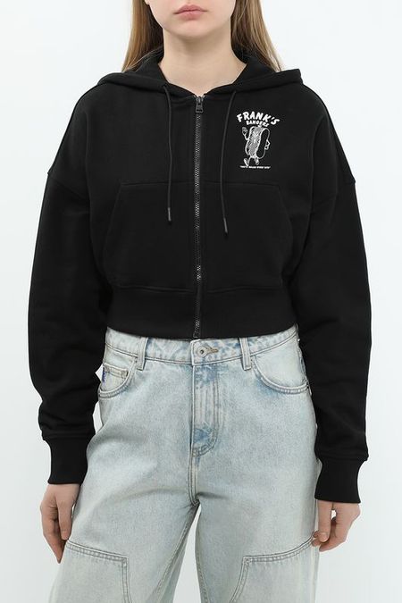 Толстовка хлопковая на молнии с капюшоном HUGO BLUE 9547₽