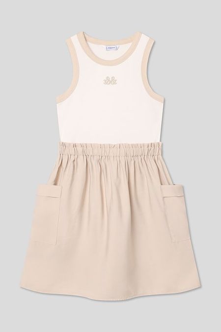 Платье без рукавов на эластичном поясе с карманами Mayoral 2443₽