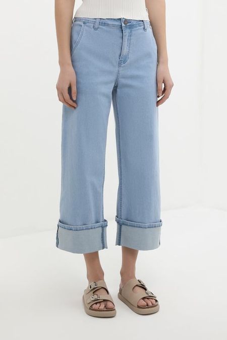 Джинсы однотонные с отворотами Auranna 5242₽